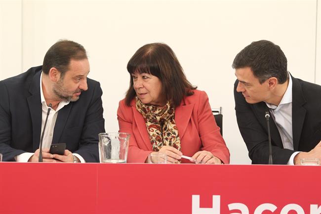 Pedro Sánchez, Cristina Narbona y José Luis Ábalos en la Comisión la Ejecutiva | EUROPA PRESS ep pedro sanchez cristina narbonajose luis abalosla comisionejecutiva