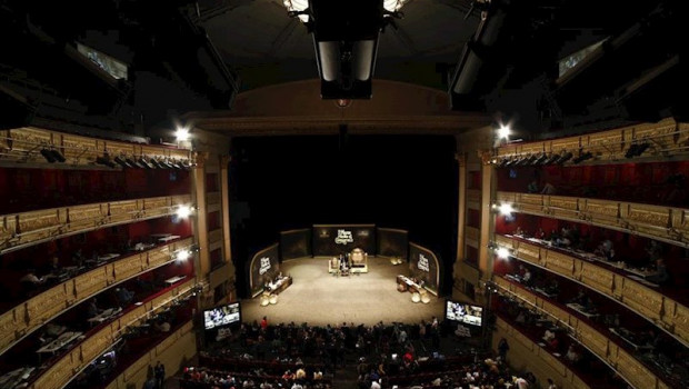 ep plano del teatro real de madrid durante la celebracion del sorteo extraordinario de la loteria de