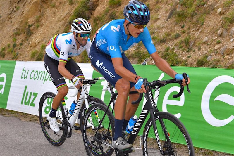 ep alejandro valverde y marc soler del movistar en la vuelta a espana