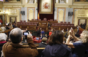 ep algunos de los visitantes al congreso de los diputados durante la jornada de puertas abiertas