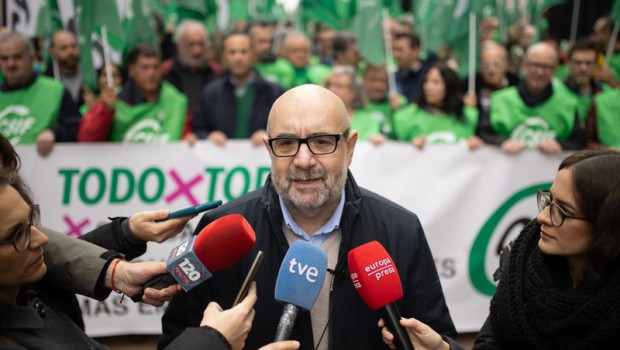ep archivo   el presidente nacional de csif miguel borra interviene durante una concentracion de la