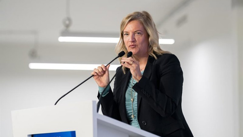 ep archivo   la presidenta de anged matilde garcia interviene durante la clausura de la asamblea