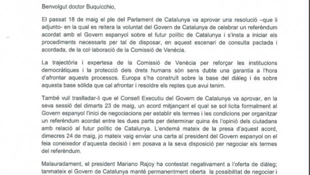 ep cartapte carles puigdemontla comisionveneciaun referendum