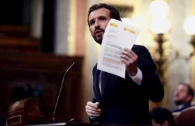 ep el lider del pp pablo casado en el pleno del congreso en madrid espana a 22 de abril de 2020
