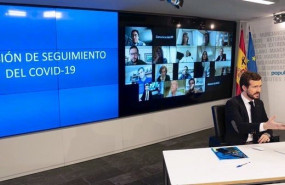 ep el lider del pp pablo casado preside la comision de seguimiento del coronavirus creada por el pp