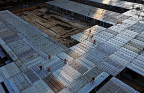 ep foto aerea tomada el 5 de febrero de 2020 muestra la construccion del hospital leishenshan en