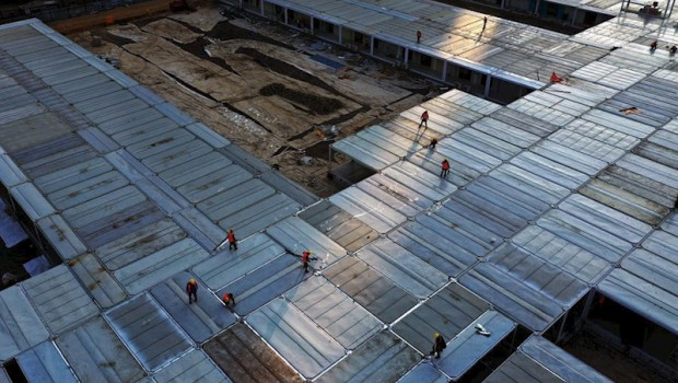 ep foto aerea tomada el 5 de febrero de 2020 muestra la construccion del hospital leishenshan en