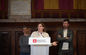 ep la alcaldesa de barcelona ada colau durante una rueda de prensa tras declarar por presuntamente