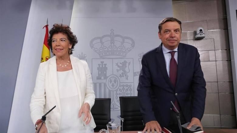 La portavoz del Gobierno y ministra de Educación en funciones, Isabel Celaá y el ministro de Agricultura y Pesca en funciones, Luis Planas, a su llegada a la rueda de prensa tras el consejo de ministros en La Moncloa. | Jesús Hellín - Europa Press ep la portavoz del gobierno y ministra de educacion en funciones isabel celaa y el ministro de 20190823152319