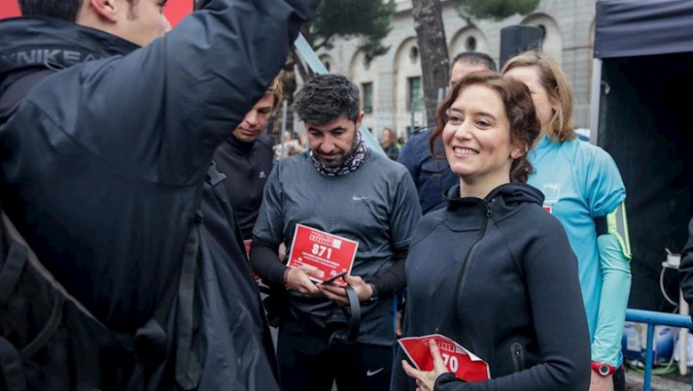 La presidenta de la Comunidad de Madrid, Isabel Díaz Ayuso, participa en la Carrera de las Empresas, organizada por Actualidad Económica, en Madrid a 15 de diciembre | Ricardo Rubio - Europa Press ep la presidenta de la comunidad de madrid isabel diaz ayuso participa en la carrera de las empresas