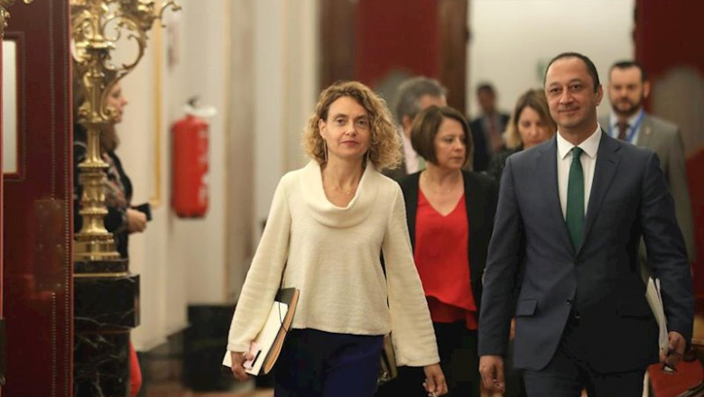 La presidenta del Congreso, Meritxell Batet (PSOE) y el vicepresidente primero, Alfonso Rodríguez Gómez de Celis (PSOE), a su llegada a la reunión de la Mesa del Congreso de los Diputados, en Madrid (España), a 4 de febrero de 2020. | Marta Fernández Jara - Europa Press - Archivo ep la presidenta del congreso meritxell batet psoe y el vicepresidente primero alfonso rodriguez