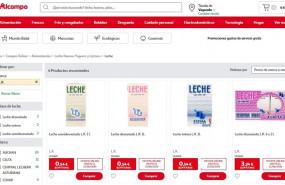 ep oferta de leche en la web de alcampo