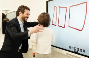 ep pablo casado visita una fundacion de ninos con necesidades educativas