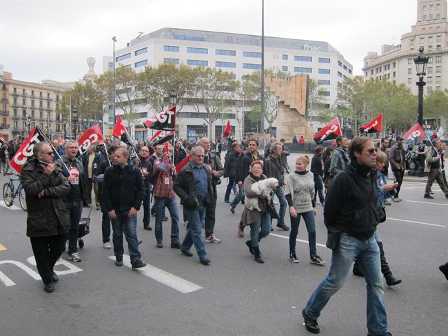 Piquete informativo en la huelga en Barcelona 14N | EUROPA PRESS ep piquete informativola huelgabarcelona 14n