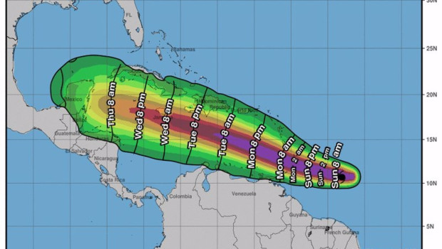 ep trayecto del huracan beryl