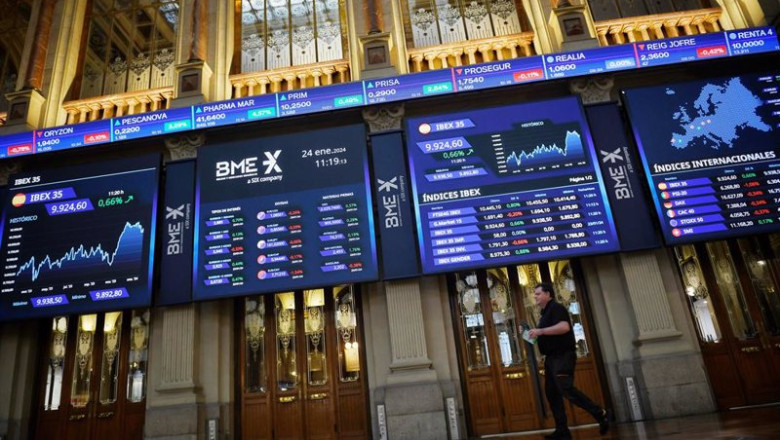 ep un panel del ibex 35 en el palacio de la bolsa a 24 de enero de 2024 en madrid espana e ep un panel del ibex 35 en el palacio de la bolsa a 24 de enero de 2024 en madrid espana e