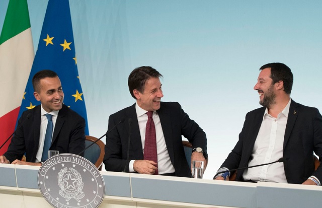 Luigi di Maio, Giuseppe Conte y Matteo Salvini | Gobierno de Italia italia maio conte salvini22