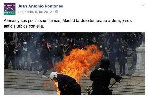 Juan Antonio Pontones, Facebook, Podemos; puerto Real