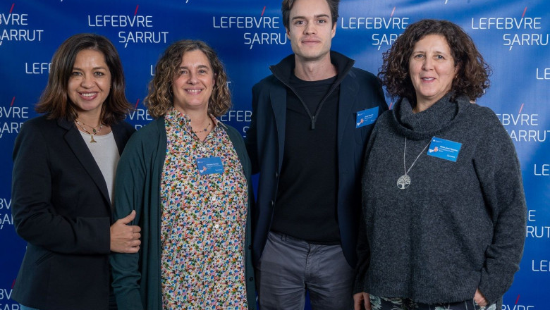 de izq a dcha liliana tamayo dborah cornejo javier martn ceo de renaiss chus figueiras