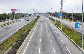 ep archivo   estado de la carretera de la coruna a1 a su paso por la localidad madrilena de las