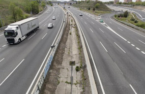 ep carretera m-40 a la altura del barrio de vallecas en madrid durante el estado de alarma