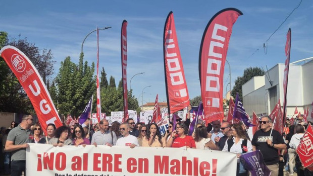ep ccoo y ugt arropan a la plantilla de mahle y al pueblo de motilla del palancar en su primera