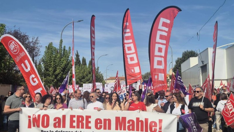 ep ccoo y ugt arropan a la plantilla de mahle y al pueblo de motilla del palancar en su primera