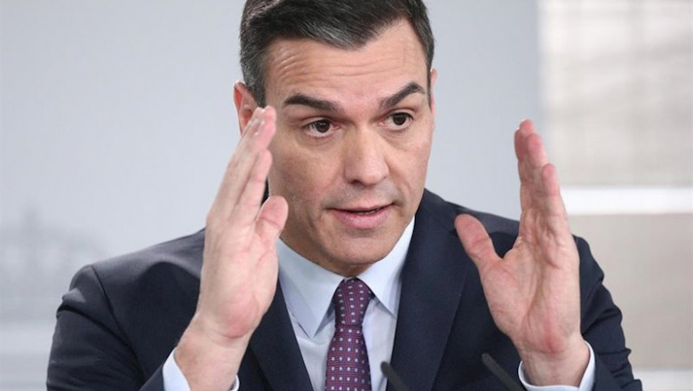 ep el president del govern central pedro sanchez en roda de premsa despres de la primera reunio del