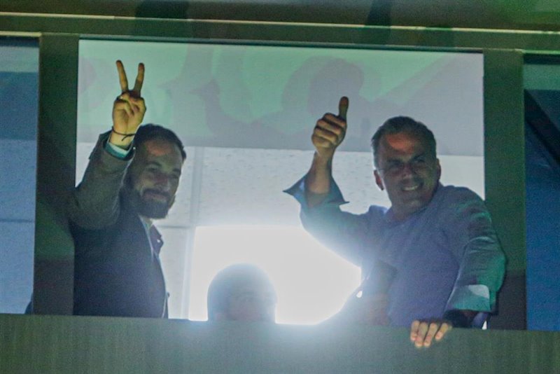 ep el presidente de vox santiago abascal y su numero dos javier ortega smith
