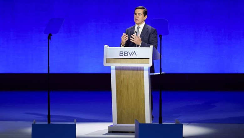 ep el presidente del bbva carlos torres vila interviene durante la junta general extraordinaria de ep el presidente del bbva carlos torres vila interviene durante la junta general extraordinaria de