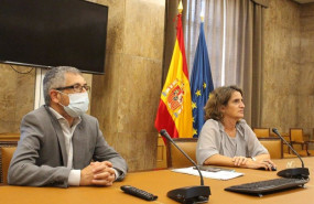 ep el secretario de estado de medio ambiente hugo moran junto a la vicrepresidenta cuarta del