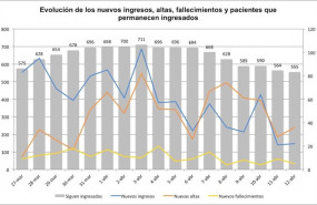 ep grafico con las personas hospitalizadas por covid-19 en navarra