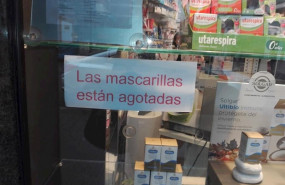 ep imagen de mascarillas agotadas en las farmacias vascas por el coronavirus
