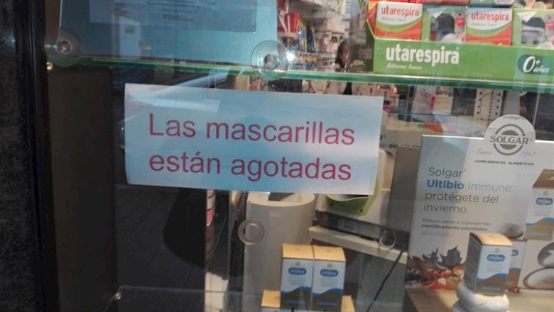 Imagen de mascarillas agotadas en las farmacias vascas por el Coronavirus | EUROPA PRESS ep imagen de mascarillas agotadas en las farmacias vascas por el coronavirus