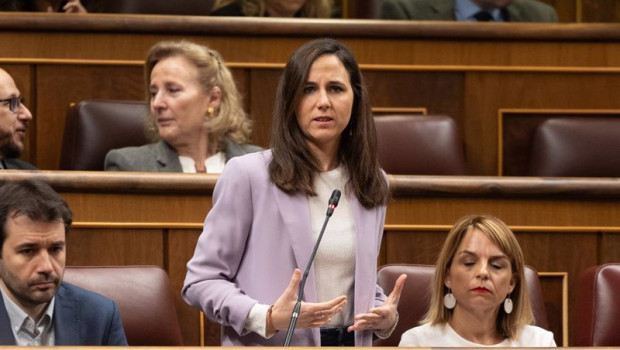 ep la secretaria general de podemos ione belarra interviene durante una sesion de control al