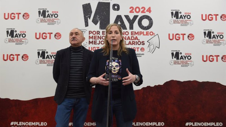 ep la secretaria general de ugt madrid marina prieto interviene durante una rueda de prensa por la ep la secretaria general de ugt madrid marina prieto interviene durante una rueda de prensa por la