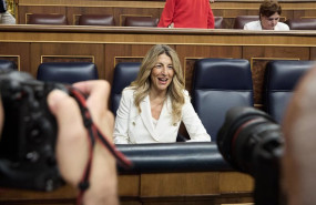 ep la vicepresidenta segunda y ministra de trabajo yolanda diaz durante un pleno en el congreso de