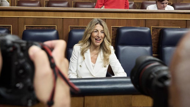 ep la vicepresidenta segunda y ministra de trabajo yolanda diaz durante un pleno en el congreso de