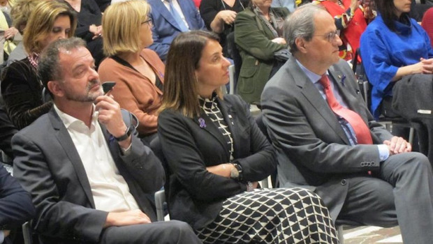 ep los consellers de la generalitat alfred bosch meritxell budo y el presidente quim torra
