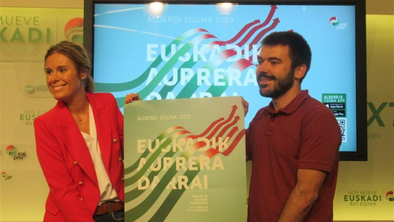 Presentación del PNV en Sabin Etxea, en Bilbao, de los actos festivos del próximo 'Alderdi Eguna' del domingo | EUROPA PRESS ep presentacion del pnv en sabin etxea en bilbao de los actos festivos del proximo alderdi eguna del