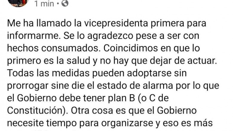 Tweet de Feijóo publicado tras conversar con Carmen Calvo | XUNTA ep tweet de feijoo publicado tras conversar con carmen calvo