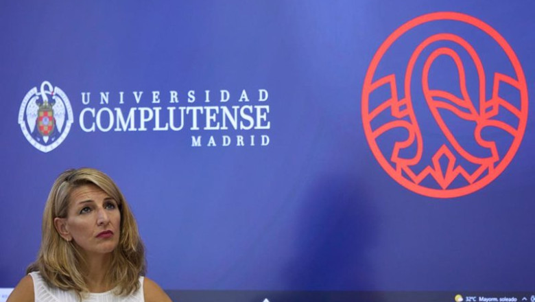 Archivo - La vicepresidenta segunda, Yolanda Díaz, participa en el curso 'La guerra que lo cambió todo: soberanía energética, geopolítica y nuevos derechos' durante la 35 Edición de los Cursos de Verano Complutense (UCM). | Jesús Hellín - Europa Press - Archivo ep archivo la vicepresidenta segunda yolanda diaz participa en el curso la guerra que lo cambio