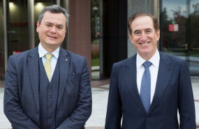 ep archivo   los presidentes de banco do brasil fausto de andrade ribeiro y de mapfre antonio