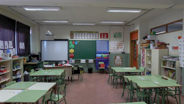 ep aula vacia en un colegio de la comunidad de madrid cerrado por la crisis del coronavirus