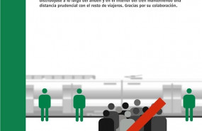 ep coronavirus- el gobierno despliega carteles en cercanias para recordar a viajeros que eviten