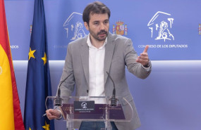 ep el diputado de podemos javier sanchez serna durante una rueda de prensa sobre actualidad en el