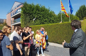 ep el expresidente carles puigdemont en la diada en waterloo