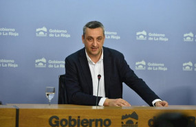 ep el portavoz del gobierno riojnao chus del rio en la comparecencia de prensa del consejo de