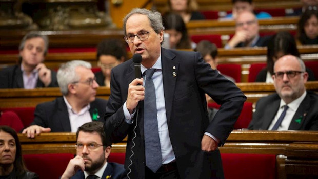 ep el presidente de la generalitat quim torra interviene en el pleno del parlament este miercoles