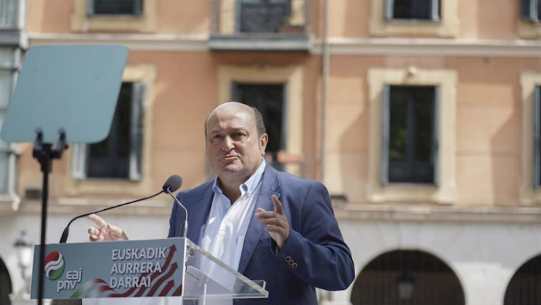 ep el presidente del ebb del pnv andoni ortuzar durante su intervencion en el acto por el 124